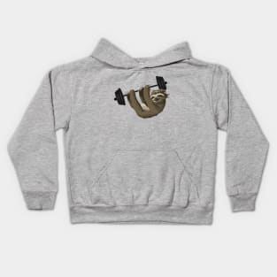 Weightlifting Sloth Kids Hoodie